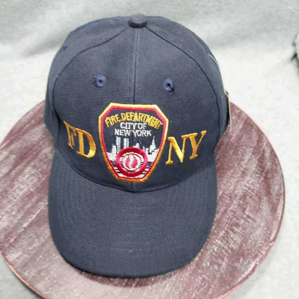 FDNY Navy Blue Baseball Cap‎ With Embroidered Logo By USCap New York